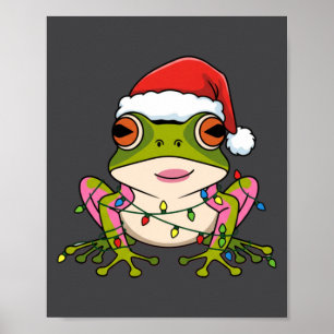 Cute Christmas Coqui Frog _ Holiday Puerto Rican L Poster
