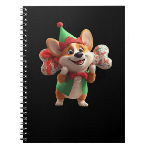 Cute Christmas Corgi Classic T-Shirt Notebook