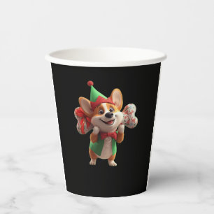 Cute Christmas Corgi Classic T-Shirt Paper Cups