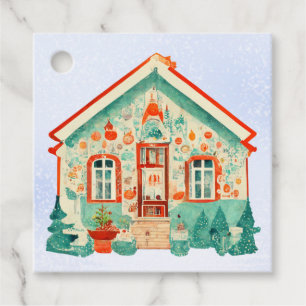 Cute Christmas Cottage Gift Tags