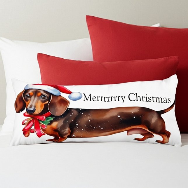 Cute Christmas dachshund custom Body Pillow (Creator Uploaded)