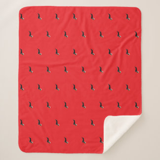 cute christmas dachshund  sherpa blanket