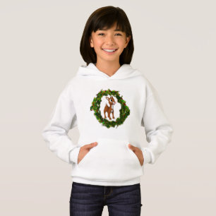 Cute Christmas Deer and Wreath