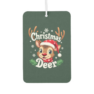 Cute Christmas Deer Illustration Air Freshener