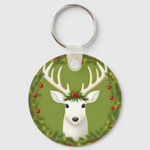 Cute christmas deer keychain