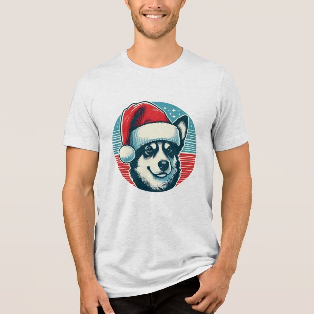 Cute Christmas Dog Tshirt (Front)