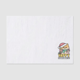 Cute Christmas Dog - Yappy Howlidays  Tissue Paper
