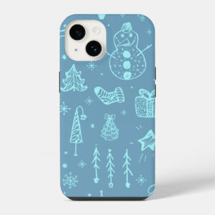 Cute Christmas Doodle Drawing Illustration   iPhone 14 Case