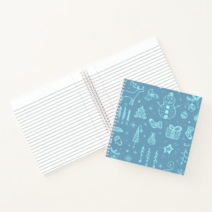 Cute Christmas Doodle Drawing Illustration   Notebook