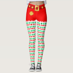 Cute Christmas dotted leggings