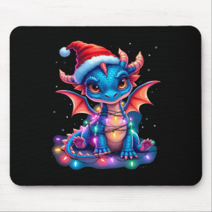 Cute Christmas Dragon Mouse Pad