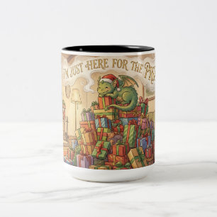 Cute Christmas Dragon Mug – “I’m Just Here for the