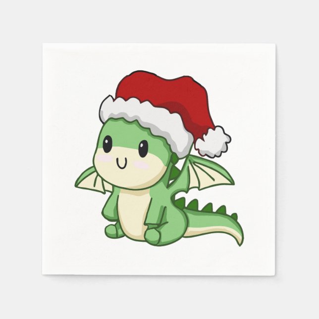 Cute Christmas dragon Napkin (Front)