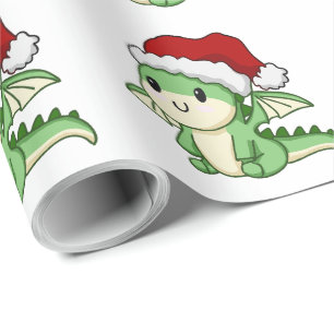 Cute Christmas dragon Wrapping Paper