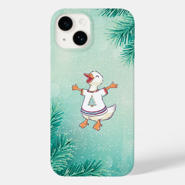Cute Christmas Duck iPhone / iPad case (Back)