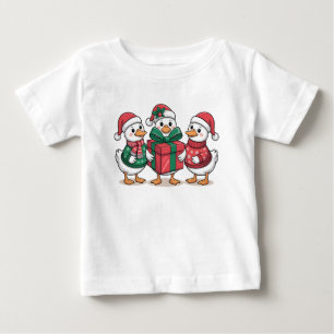 Cute Christmas Ducks Cartoon Art-68105 Baby T-Shirt