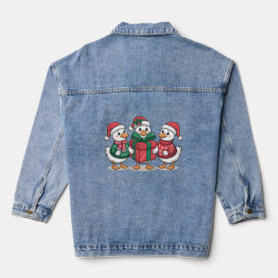 Cute Christmas Ducks Cartoon Art-68105 Denim Jacket