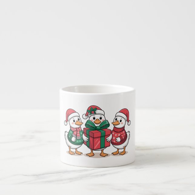 Cute Christmas Ducks Cartoon Art-68105 Espresso Cup (Front)