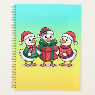 Cute Christmas Ducks Cartoon Art-68105 Planner