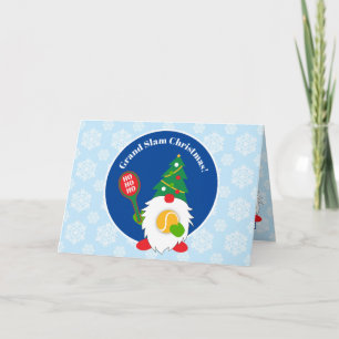 🎾Cute Christmas Dwarf with tennis ball Card