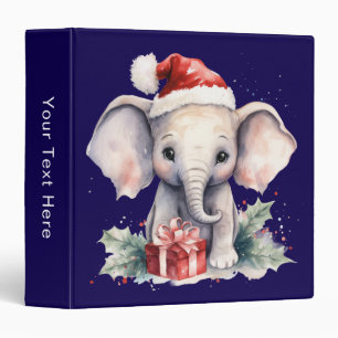 Cute Christmas Elephant Binder