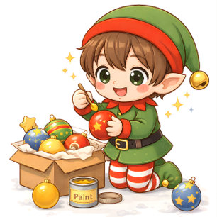 Cute Christmas Elf Baking Mug