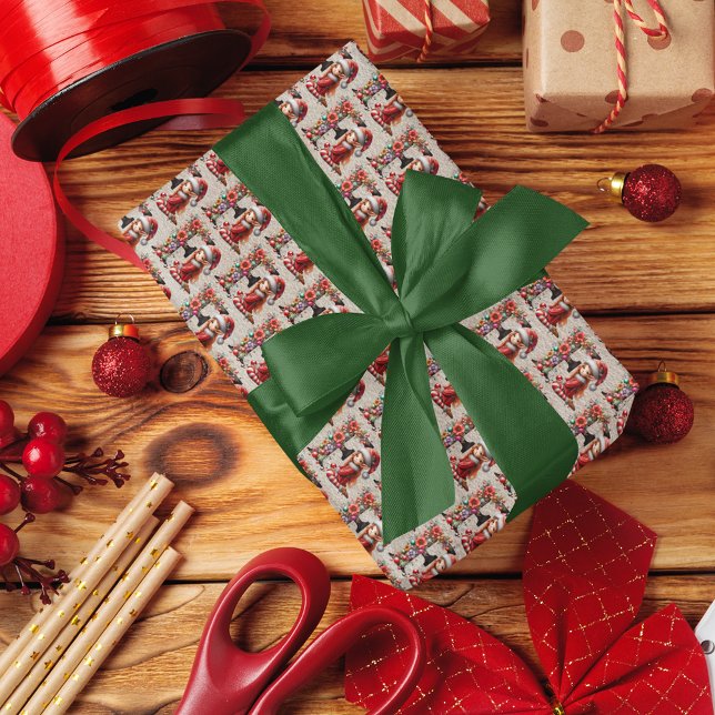 Cute Christmas Elf Festive Letter F Wrapping Paper (Creator Uploaded)