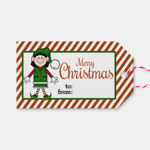 Cute Christmas Elf Gift Tags