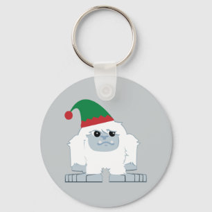 Cute Christmas Elf Yeti Keychain