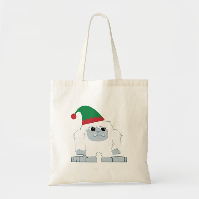 Cute Christmas Elf Yeti Tote Bag (Front)