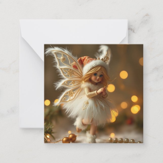Cute Christmas Fairy Card (Front)