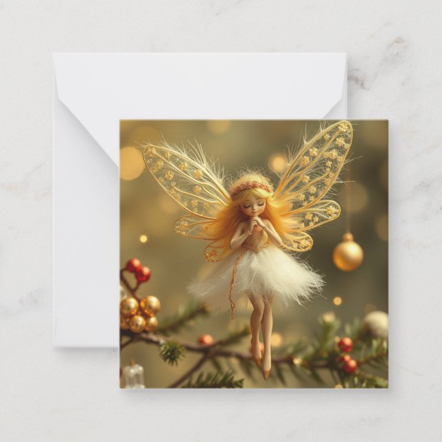 Cute Christmas Fairy Card (Front)
