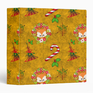 Cute Christmas Fox Binder