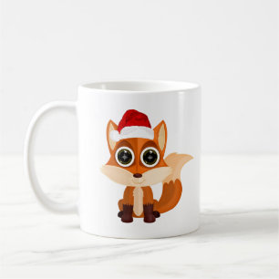 Cute Christmas Fox Cartoon Holiday Winter Animal Coffee Mug