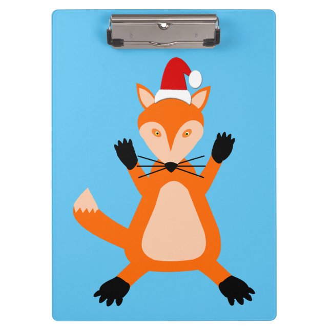 Cute Christmas Fox Clipboard (Front)