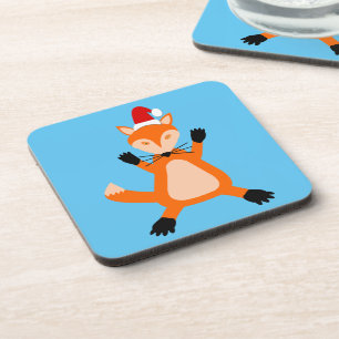 Cute Christmas Fox Coaster