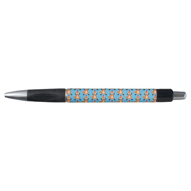 Cute Christmas Fox Patterned Pen (Front)
