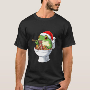 Cute Christmas Frog Candy Cane Holiday Froggy Meme T-Shirt