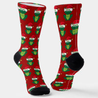 Cute Christmas Frog in Santa Hat Red Holiday