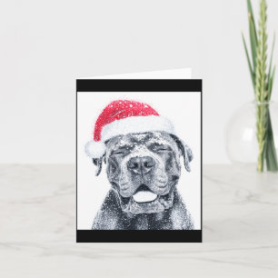 Cute Christmas Funny Cane Corso Long Sleeve Card