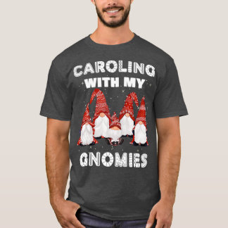 Cute Christmas Garden Gnomes Funny  T-Shirt