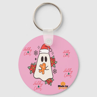 Cute Christmas Ghost Mug | Holiday Gingerbread & P Keychain