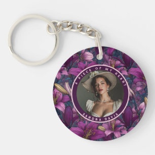Cute Christmas Gifts For Wife Custom Lilies Keychain