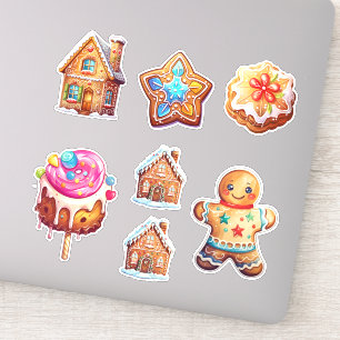 Cute Christmas Gingerbread Cookie Set