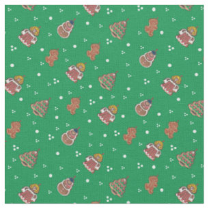 Cute Christmas Gingerbread design Fabric