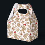 Cute Christmas Gingerbread Favor Box<br><div class="desc">A cute Christmas gingerbread man pattern decorates this gift box. So cute for passing out Christmas cookies and treats. Designed for you by Blackberry Boulevard.</div>