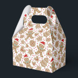 Cute Christmas Gingerbread Favor Box<br><div class="desc">A cute Christmas gingerbread man pattern decorates this gift box. So cute for passing out Christmas cookies and treats. Designed for you by Blackberry Boulevard.</div>