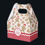Cute Christmas Gingerbread Favour Box<br><div class="desc">A cute Christmas gingerbread man pattern decorates this gift box. So cute for passing out Christmas cookies and treats. Personalize it with your name. Designed for you by Blackberry Boulevard.</div>