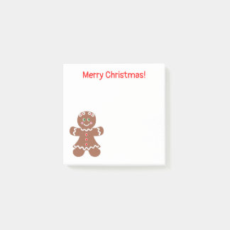 Cute Christmas Gingerbread Girl 3 x 3 Post- Post-it Notes