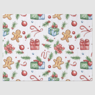 Cute Christmas gingerbread man Tissue Paper
